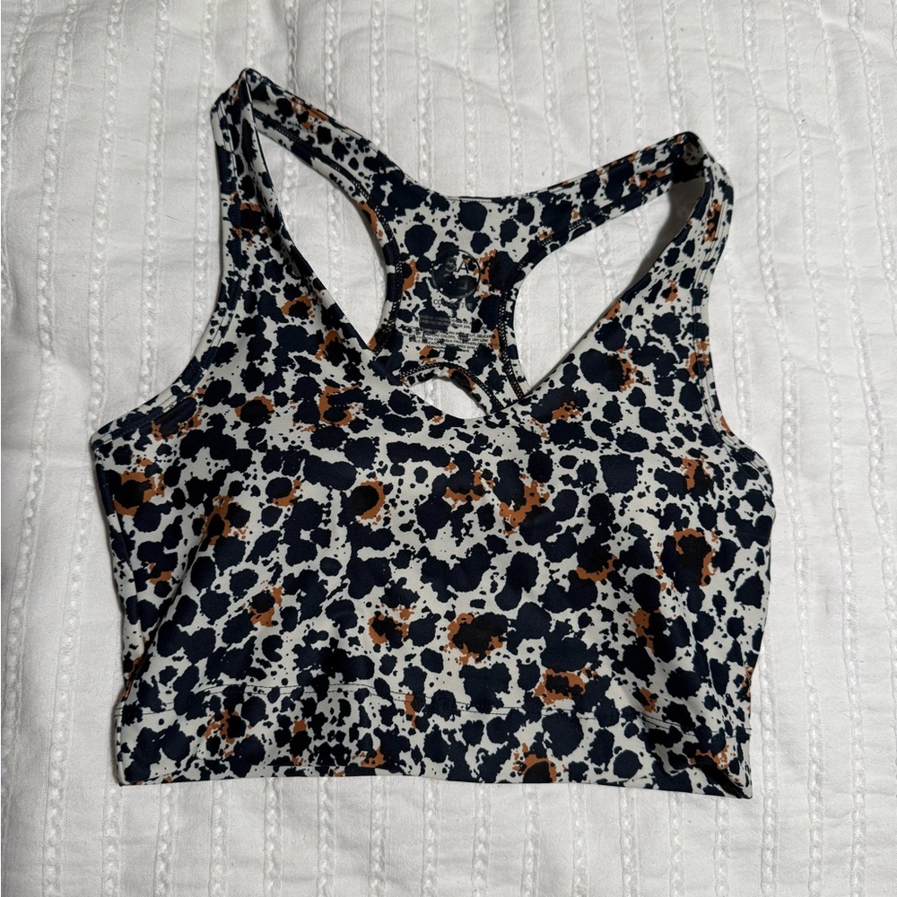 Sage Collective Inkspot Animal Print Racerback Athletic Top - Picture 2 of 4